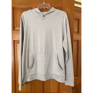 Maelreg Performance Hoodie Mens Medium Gray Athletic Sweater Top Long Sleeve